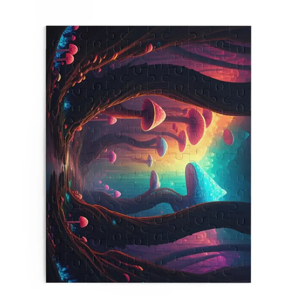Colorful mushroom fantasy jigsaw puzzle from PixiOnyx Psychedelic Grove Series