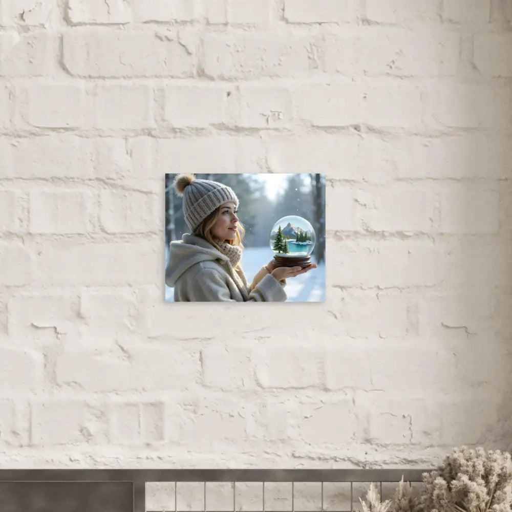 Winter scene canvas print on Kept in Glass Aluminum Art Panel by PixiOnyx
