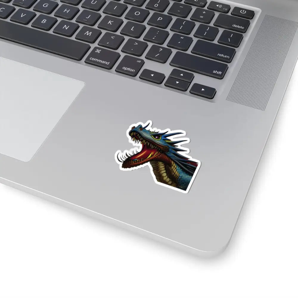 Dragon head sticker from Kiss-Cut Sticker Dragon’s Fury PixiOnyx Fantasy Flame Decal
