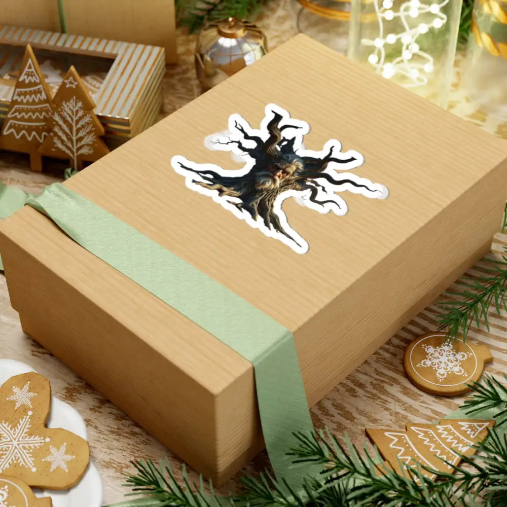 Gift box with mystical tree spirit sticker from PixiOnyx Nature Guardian Series