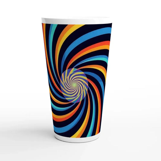 Latte Mug with Spirograph Swirl Pattern from PixiOnyx Urban Morning Collection