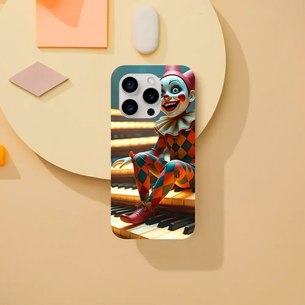 Clown-themed Phone Case for iPhone Marionette Puppet Design PixiOnyx Tough Shell