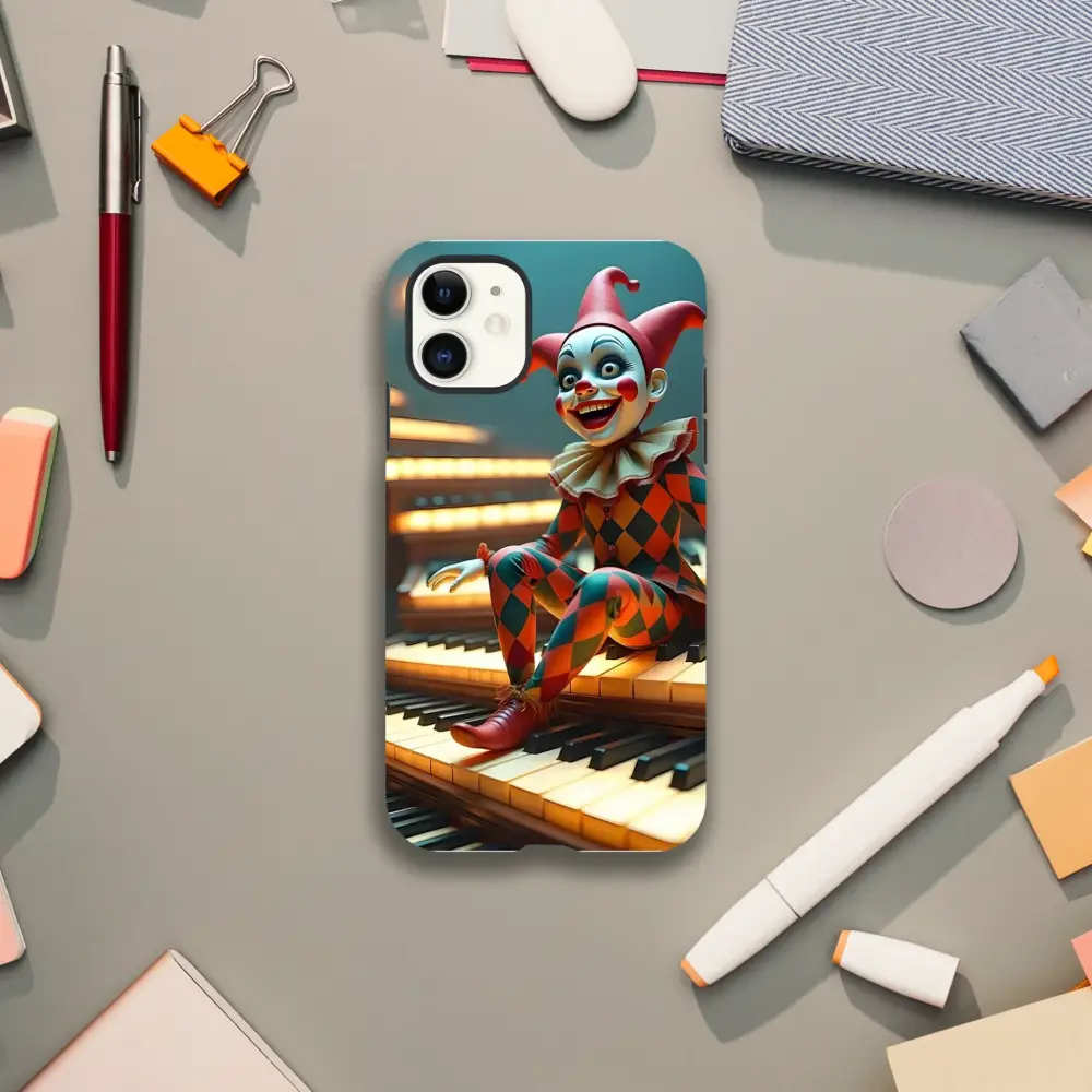Clown-themed Marionette iPhone Case from PixiOnyx Tough Shell Cover lineup