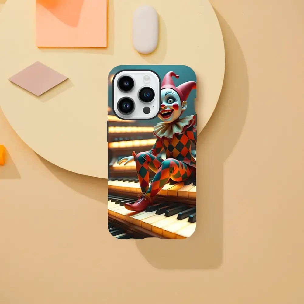 Clown-themed Phone Case for iPhone Marionette Puppet Design PixiOnyx Tough Shell