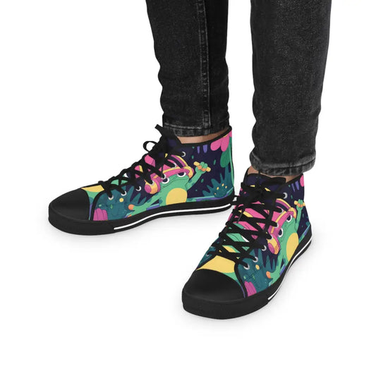 Frog-themed high-top sneakers from DJ Frog Lilygroove PixiOnyx Festival Kicks