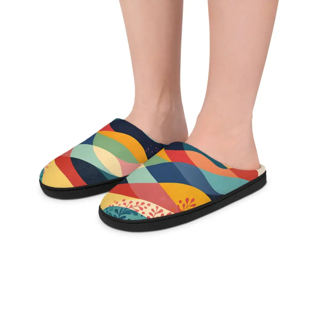 Colorful patterned slippers for Men’s Indoor Slippers Sunset Grove PixiOnyx Comfortcore Housewear