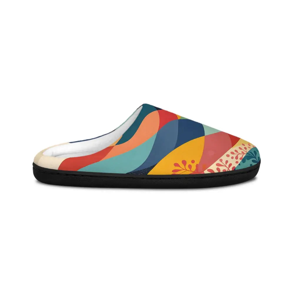 Colorful patterned men’s indoor slippers from Sunset Grove by PixiOnyx Comfortcore Housewear