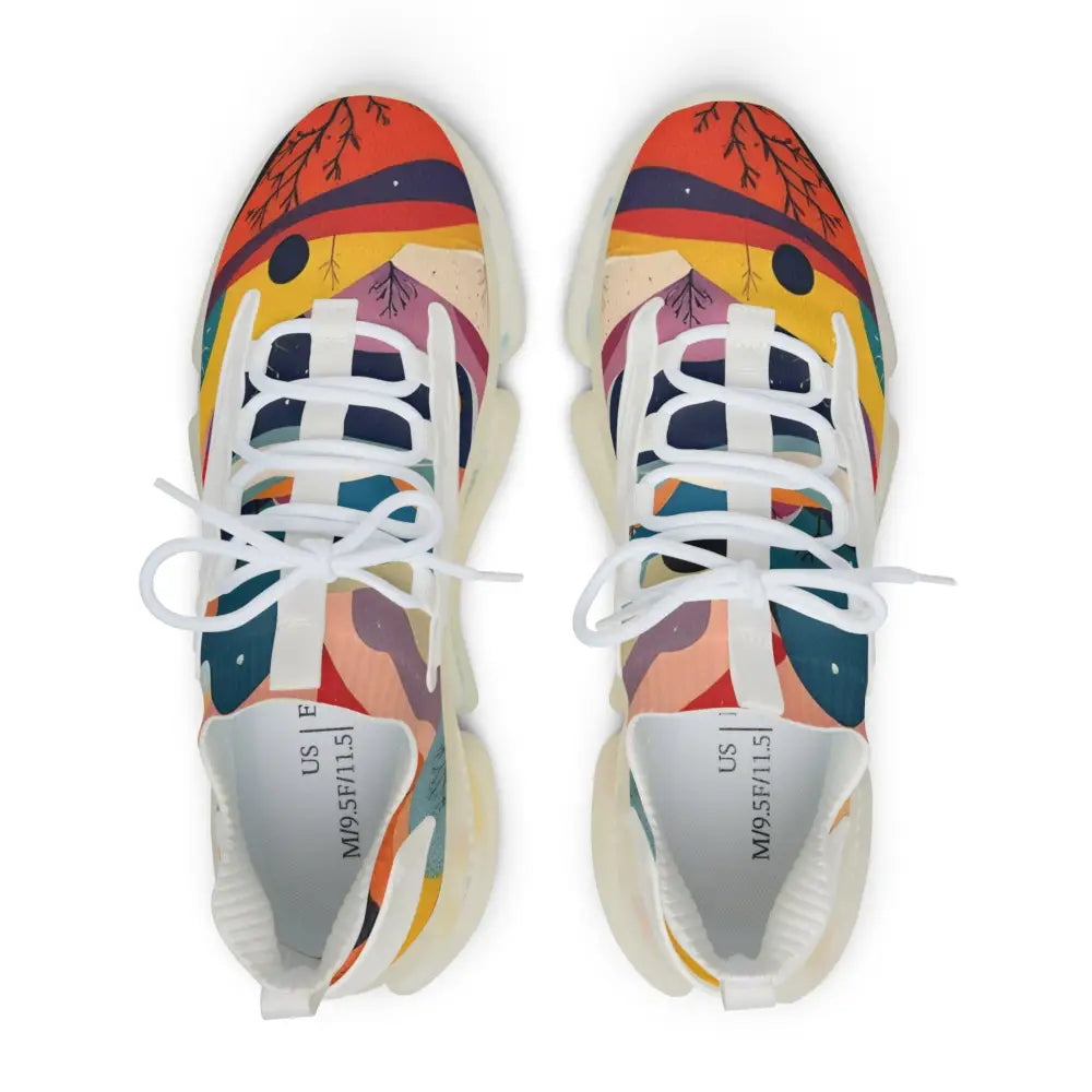 Colorful patterned sneakers from Men’s Mesh Sneakers – Flowstate Mirage by PixiOnyx
