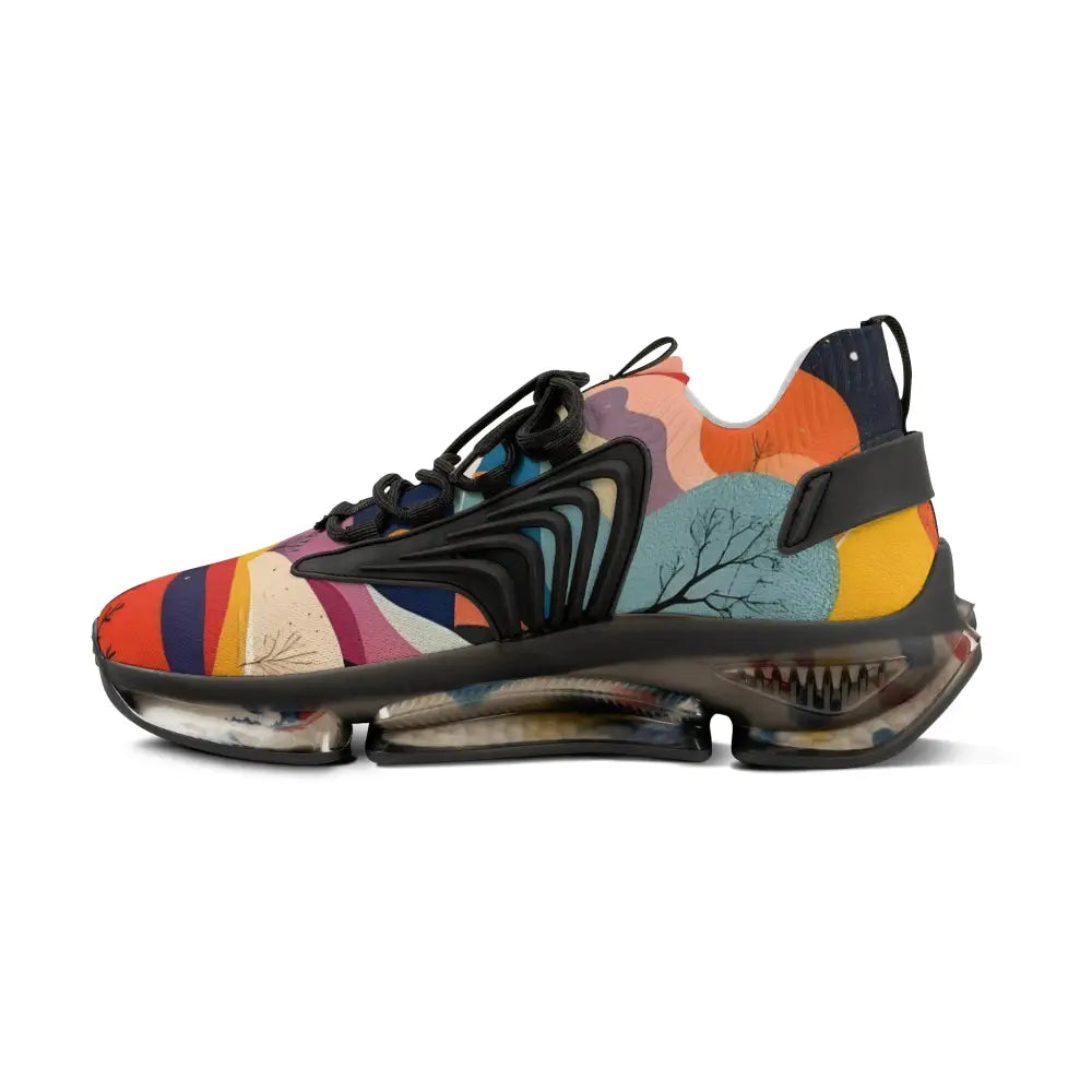 Colorful abstract-patterned athlete sneakers from Men’s Mesh Sneakers Flowstate Mirage collection