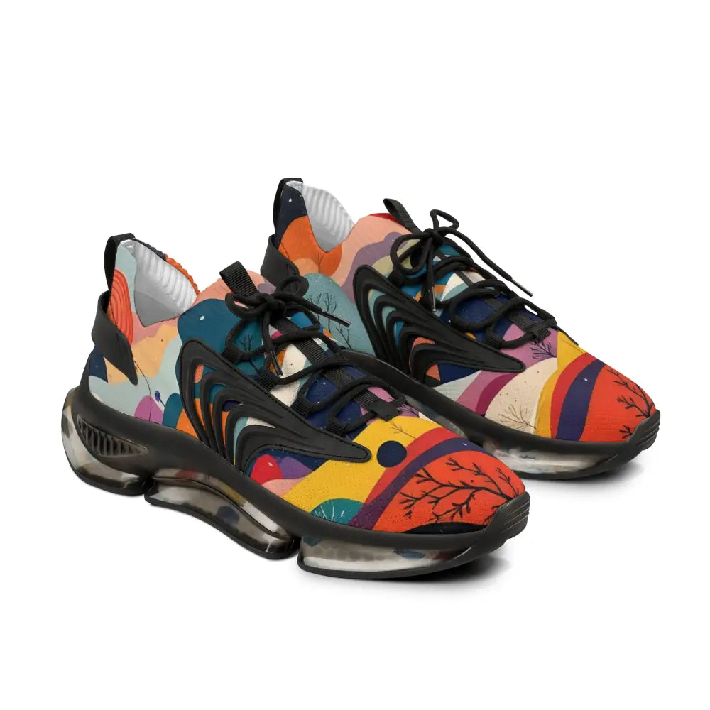 Colorful patterned athletic shoes from Men’s Mesh Sneakers Flowstate Mirage collection