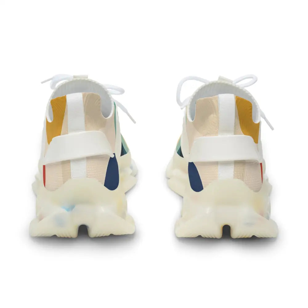 Colorful athletic shoes from Men’s Mesh Sneakers Sunset Grove PixiOnyx Chromatic Footstep Mirage