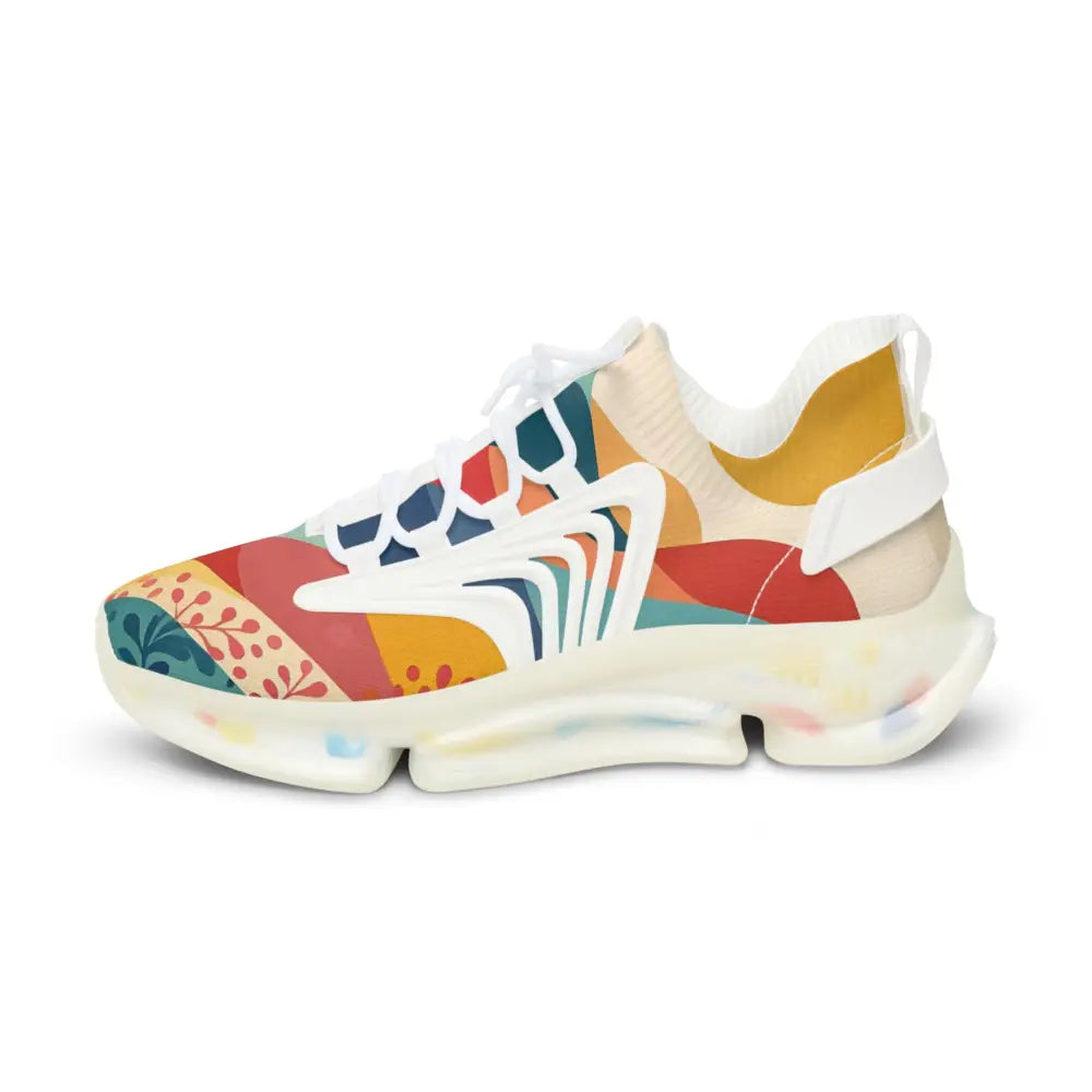 Colorful patterned athletic shoe from Men’s Mesh Sneakers Sunset Grove PixiOnyx
