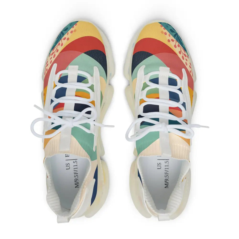Colorful patterned mesh sneakers for men from PixiOnyx Sunset Grove collection