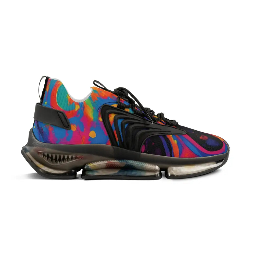 Colorful athletic shoe from Men’s Mesh Sneakers Voidspiral Mirage by PixiOnyx Psywave Footwear