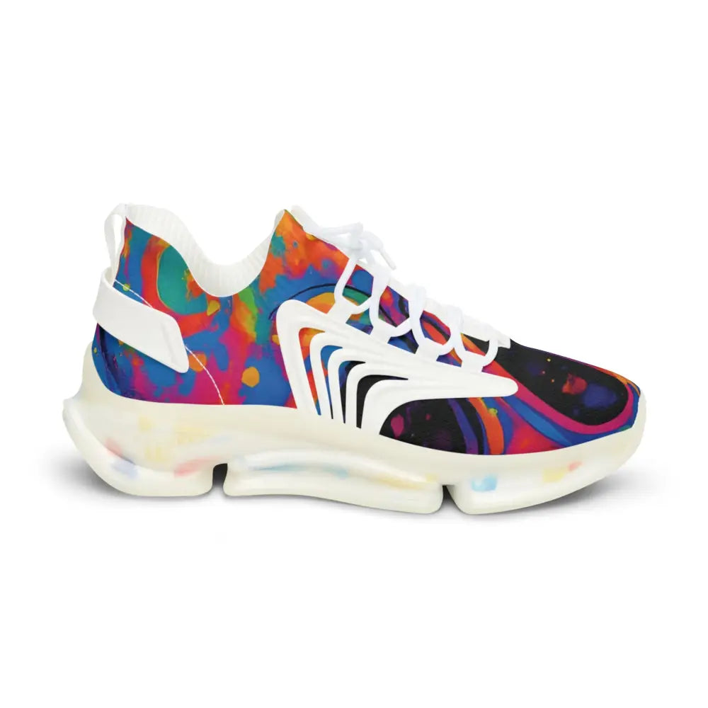 Colorful patterned athletic shoe from Men’s Mesh Sneakers Voidspiral Mirage by PixiOnyx Psywave