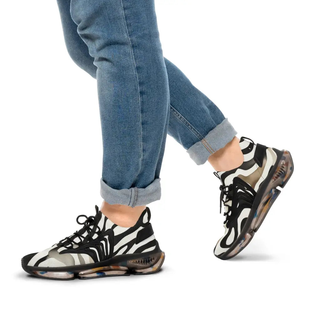 Zebra-striped high-top sneakers from Nightstripe Pulse Monochrome Motion Series