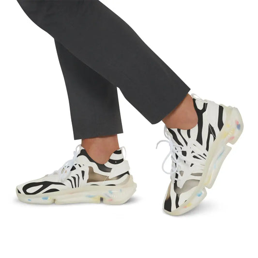 Zebra-striped chunky sneakers from Nightstripe Pulse PixiOnyx Monochrome Motion Series