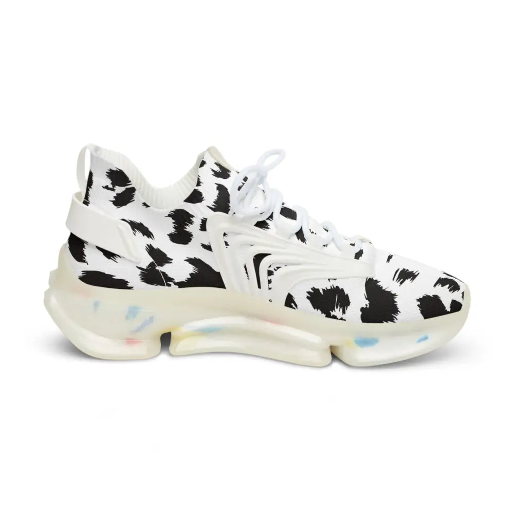 Cow-print athletic shoe from Men’s Sneakers White Leopard Dash PixiOnyx Streetstride Edition
