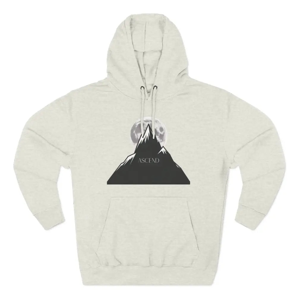 Mountain Scene Fleece Unisex Hoodie Ascend Cozy Outdoor Sweatshirt for Nature Lovers Gifts Hikers Adventure Apparel
