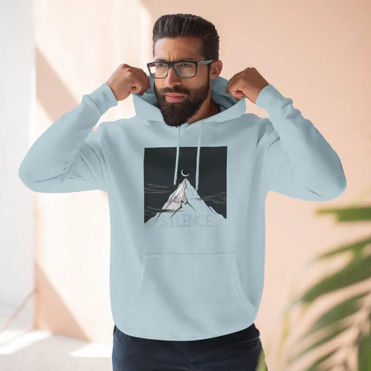 Mountain Vibes Fleece Unisex Hoodie Cozy Outdoor Apparel XS / Blue Mist
