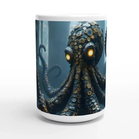 Steampunk octopus mug for Leviathan Morning Upgrade by PixiOnyx Clocktopus
