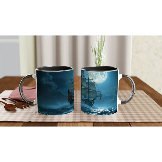 Two pirate ship mugs from Mug – Moonlit Majesty PixiOnyx Celestial Brew Vessel