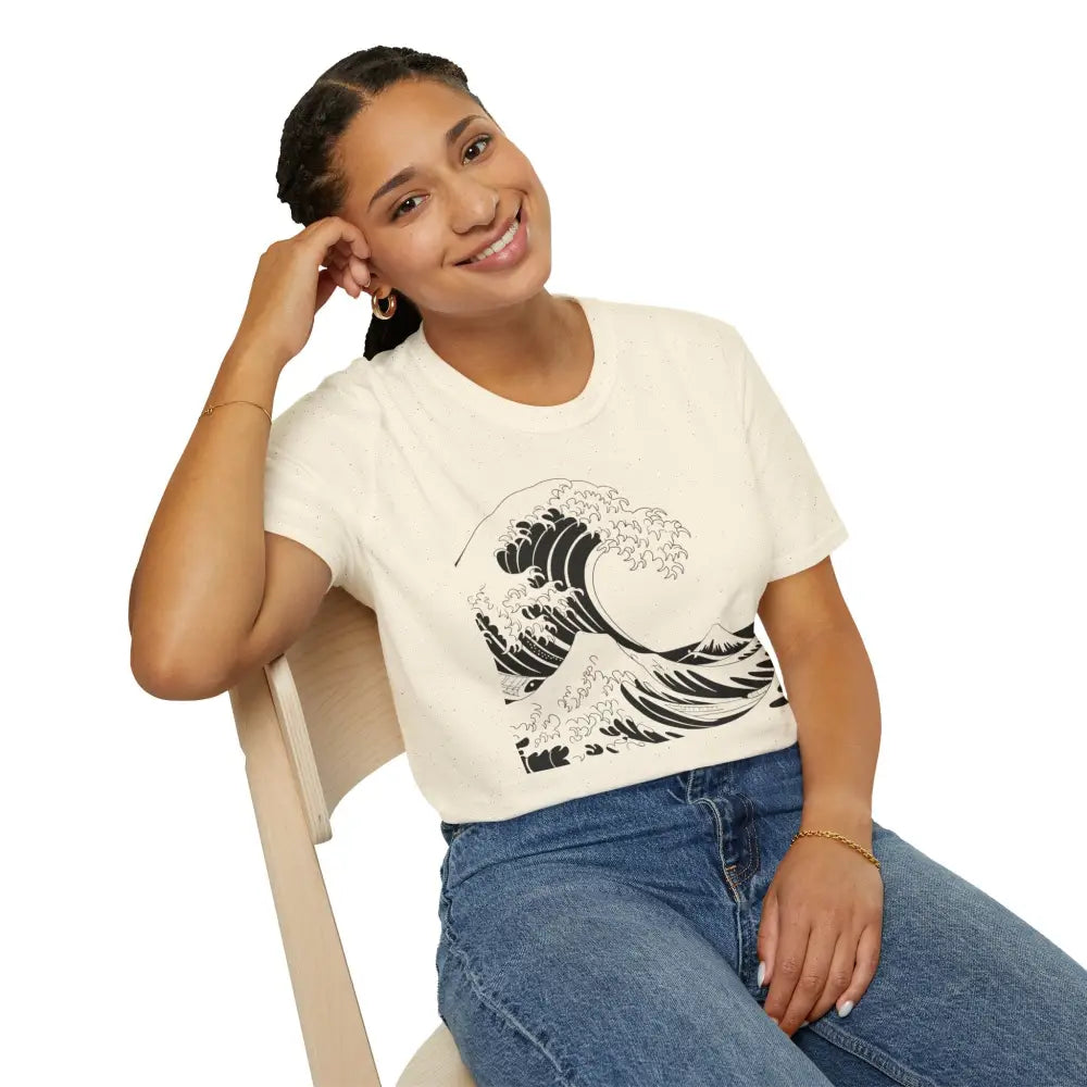 Ocean Wave Unisex T Shirt Soft Style Tee Beach Vibes Summer Casual Wear Gift for Nature Lovers Relaxed Fit Apparel