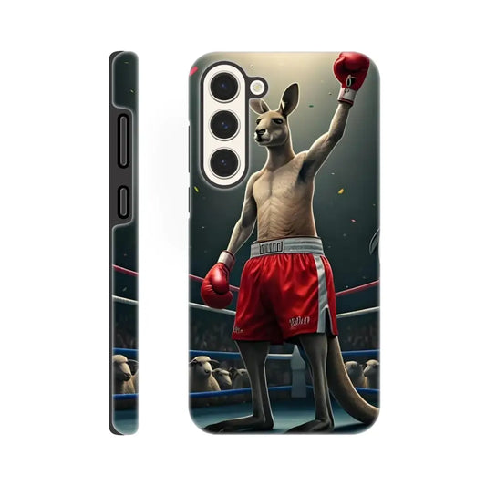 Phone case with boxing kangaroo design from Outback Undisputed Samsung Tough Case PixiOnyx Brawl-Proof Armor
