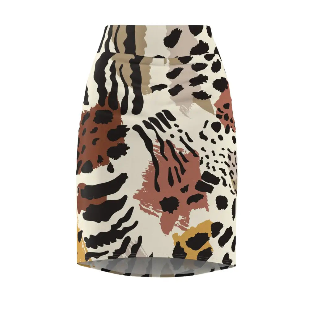 Animal print mini skirt from PixiOnyx Wildwear Edit Pencil Skirt – Chic Animal Mirage
