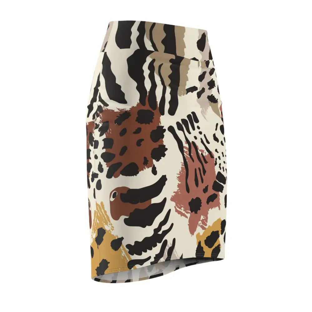 Animal print mini skirt from PixiOnyx Wildwear Edit Pencil Skirt – Chic Animal Mirage