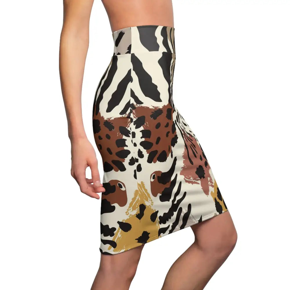 Animal print pencil skirt from PixiOnyx Wildwear Edit in Chic Animal Mirage collection