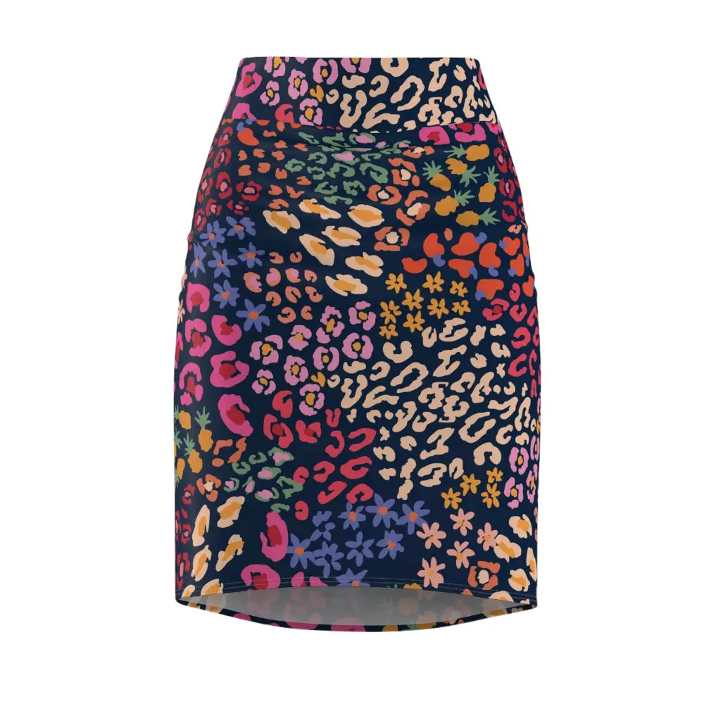 Colorful floral and animal print pencil skirt from PixiOnyx Statement Apparel