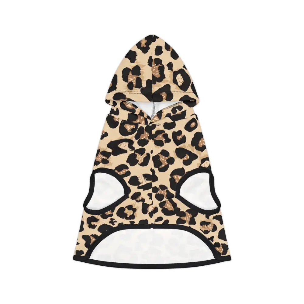Leopard print dog hoodie from PixiOnyx Luxe Creaturewear unique pet apparel