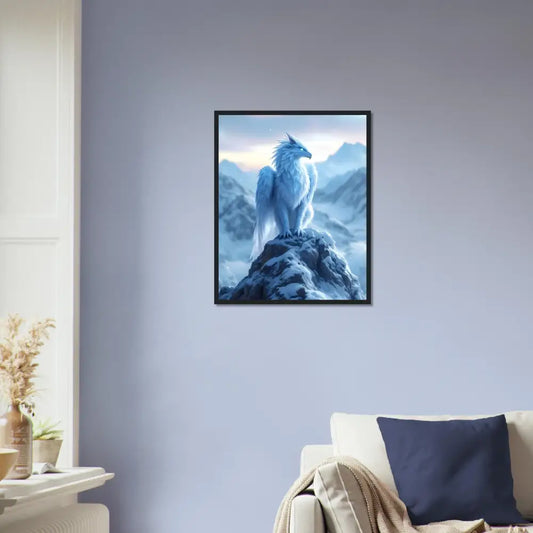 Framed Griffin artwork from Frostpeak Gryphon premium matte poster by PixiOnyx Fantasy Elegance