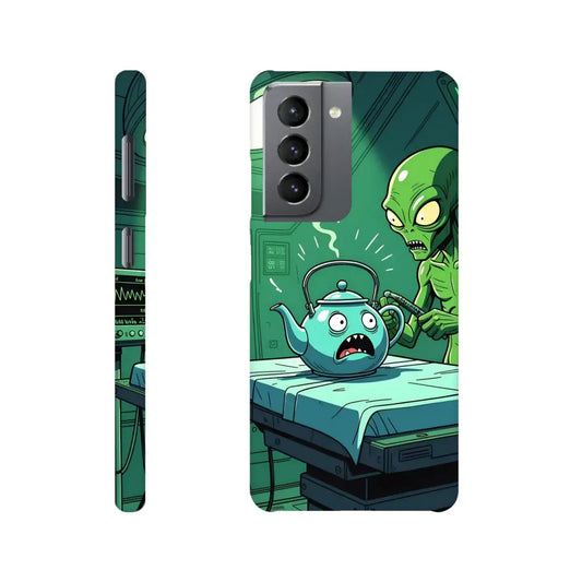 Phone case with cartoon alien abduction design for Samsung Probe Protocol Slim Case