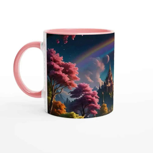 Realm of the Rainbow Crown – 11oz Ceramic Mug (Pink or Blue Interior) | PixiOnyx
