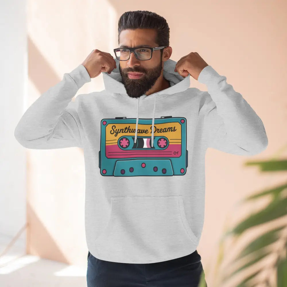 Retro Synthwave Unisex Hoodie Vintage Music 80s Inspired Fleece Sweatshirt Casual Streetwear Cozy Gift for Lovers