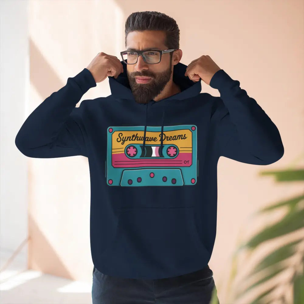 Retro Synthwave Unisex Hoodie Vintage Music 80s Inspired Fleece Sweatshirt Casual Streetwear Cozy Gift for Lovers