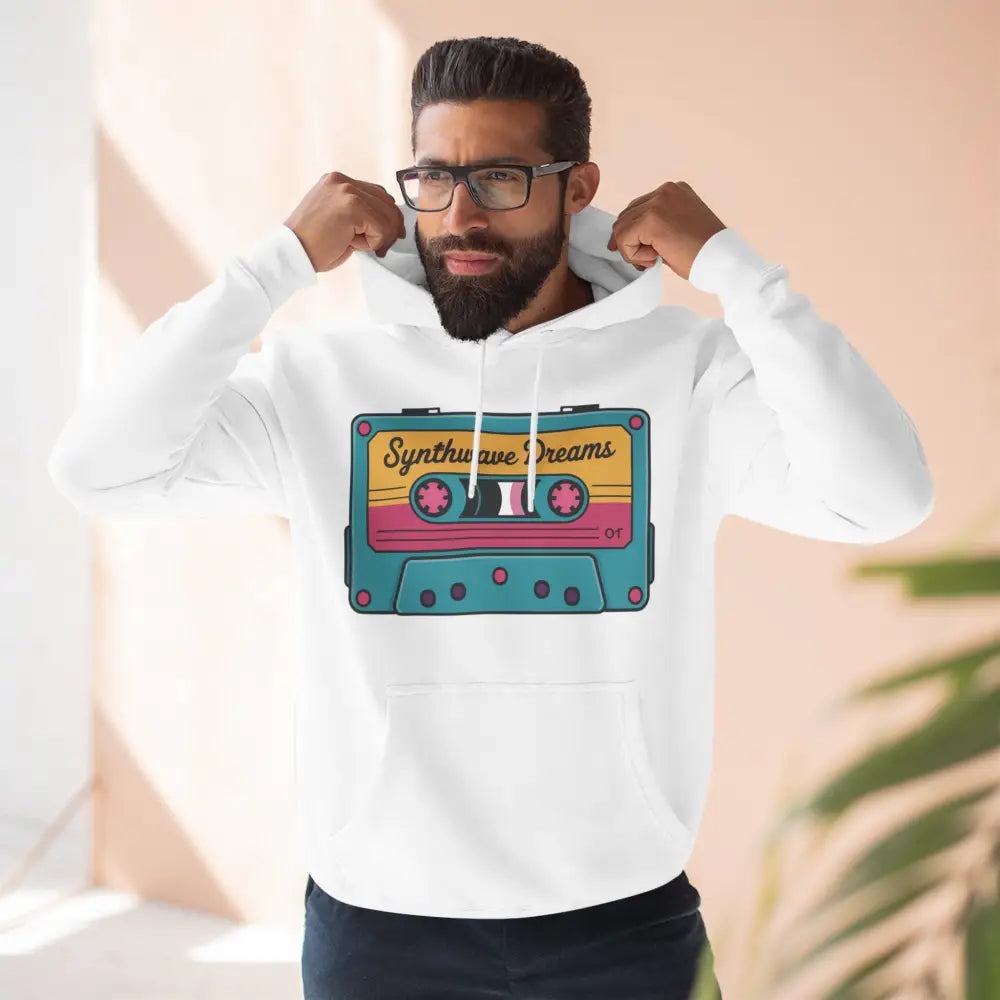 Retro Synthwave Unisex Hoodie Vintage Music 80s Inspired Fleece Sweatshirt Casual Streetwear Cozy Gift for Lovers