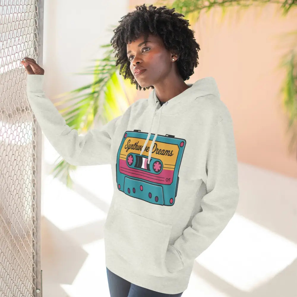 Retro Synthwave Unisex Hoodie Vintage Music 80s Inspired Fleece Sweatshirt Casual Streetwear Cozy Gift for Lovers