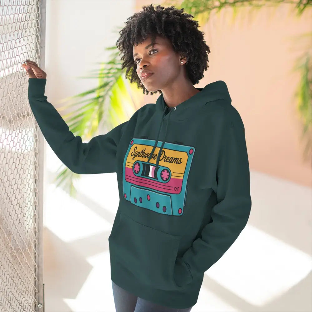 Retro Synthwave Unisex Hoodie Vintage Music 80s Inspired Fleece Sweatshirt Casual Streetwear Cozy Gift for Lovers