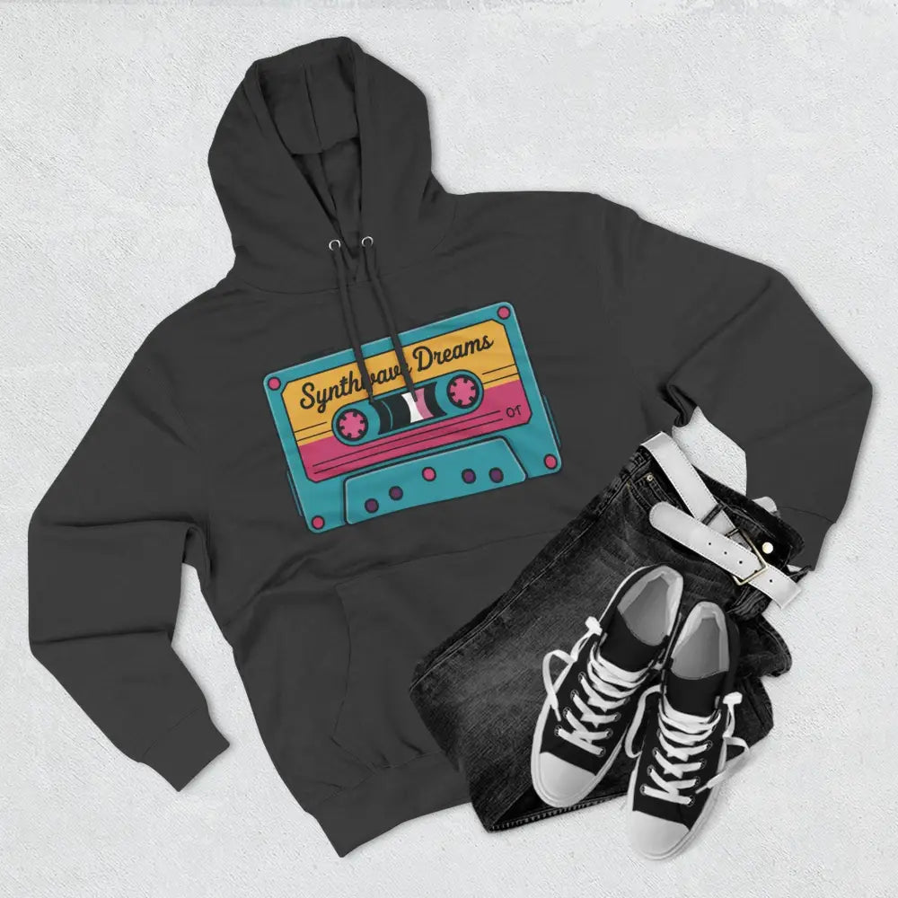 Retro Synthwave Unisex Hoodie Vintage Music 80s Inspired Fleece Sweatshirt Casual Streetwear Cozy Gift for Lovers