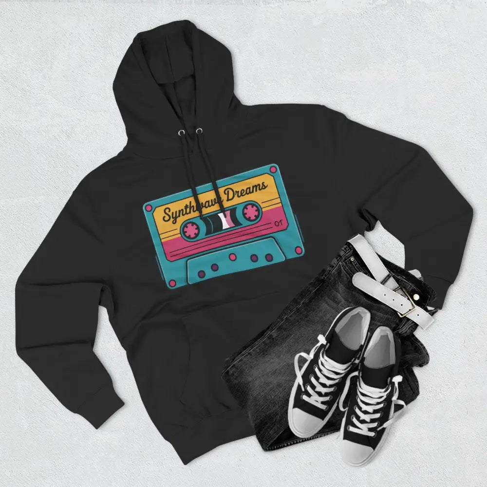 Retro Synthwave Unisex Hoodie Vintage Music 80s Inspired Fleece Sweatshirt Casual Streetwear Cozy Gift for Lovers