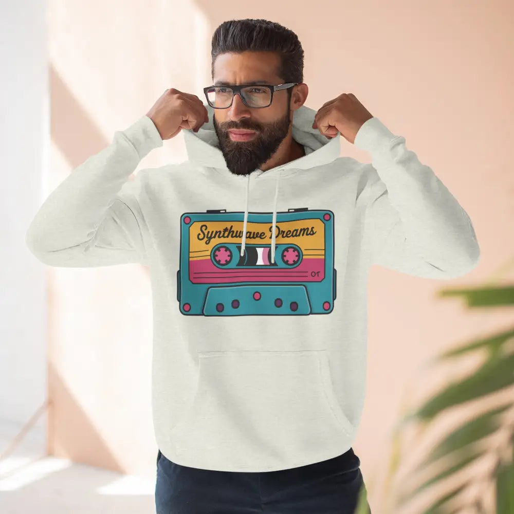 Retro Synthwave Unisex Hoodie Vintage Music 80s Inspired Fleece Sweatshirt Casual Streetwear Cozy Gift for Lovers