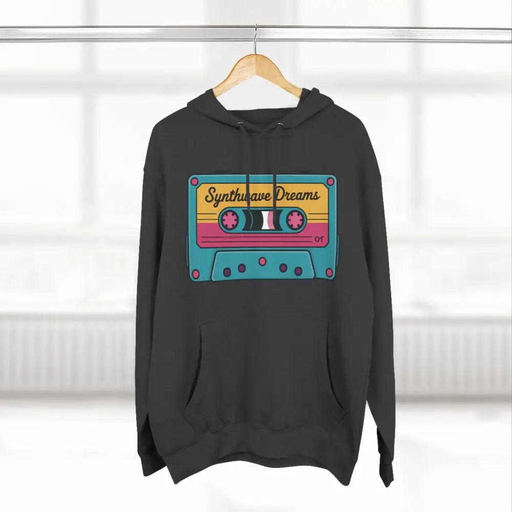 Retro Synthwave Unisex Hoodie Vintage Music 80s Inspired Fleece Sweatshirt Casual Streetwear Cozy Gift for Lovers