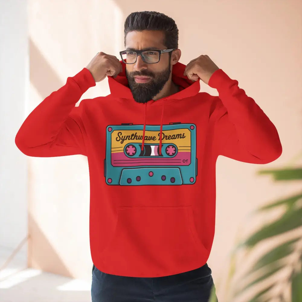 Retro Synthwave Unisex Hoodie Vintage Music 80s Inspired Fleece Sweatshirt Casual Streetwear Cozy Gift for Lovers