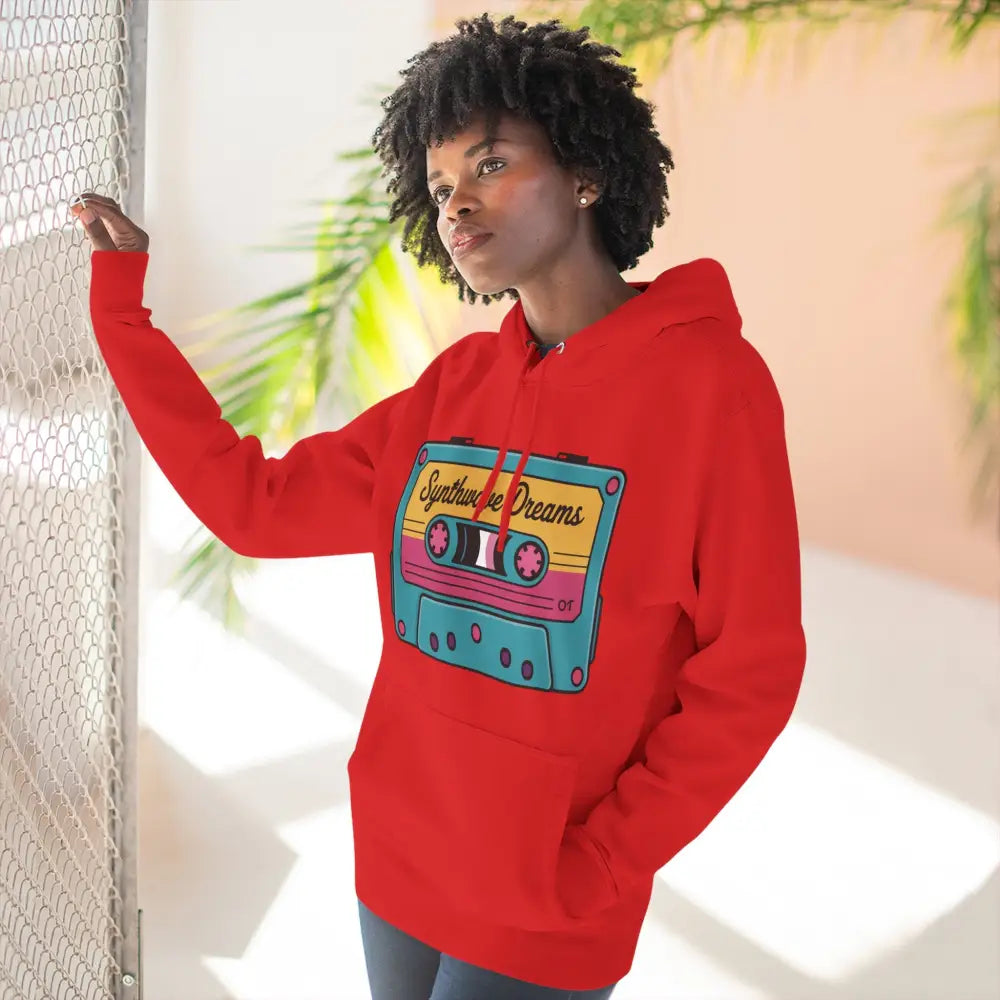 Retro Synthwave Unisex Hoodie Vintage Music 80s Inspired Fleece Sweatshirt Casual Streetwear Cozy Gift for Lovers