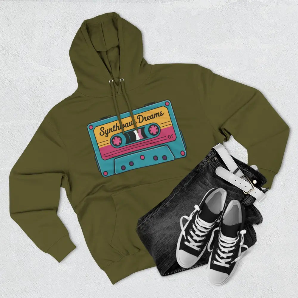 Retro Synthwave Unisex Hoodie Vintage Music 80s Inspired Fleece Sweatshirt Casual Streetwear Cozy Gift for Lovers