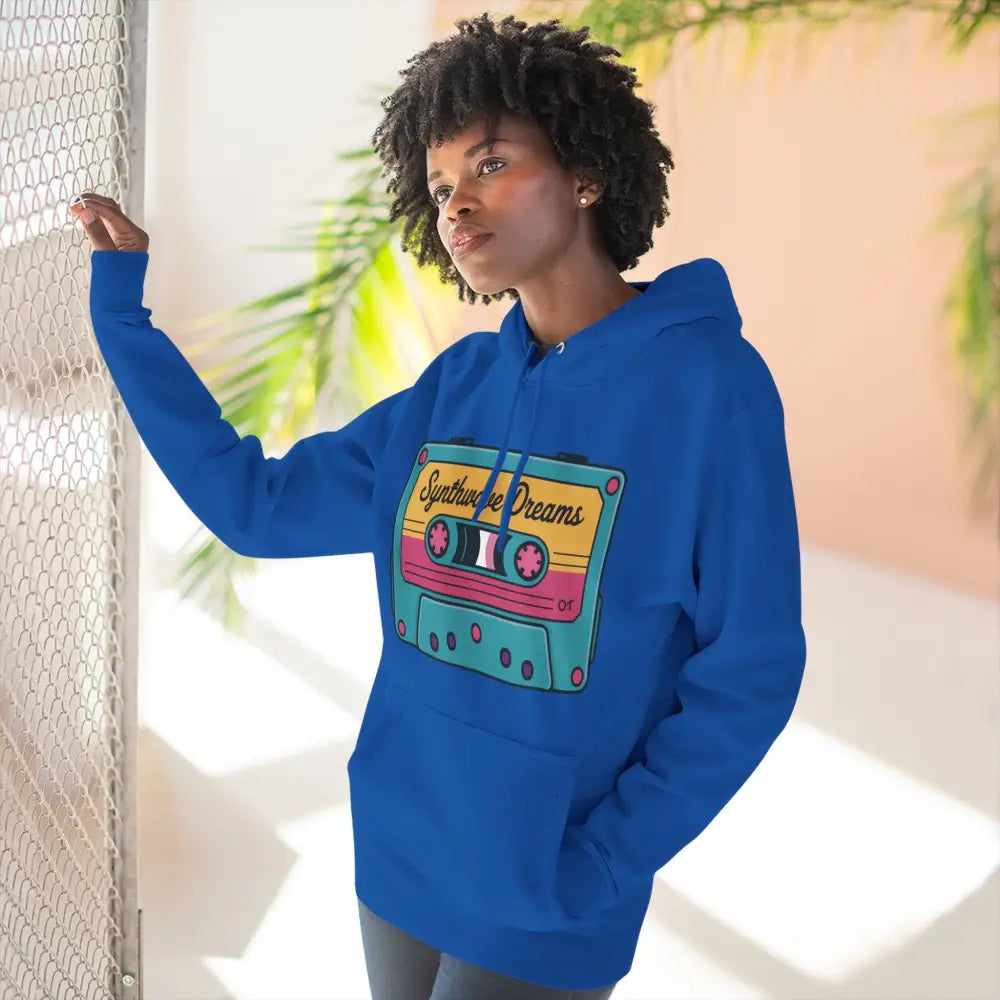 Retro Synthwave Unisex Hoodie Vintage Music 80s Inspired Fleece Sweatshirt Casual Streetwear Cozy Gift for Lovers
