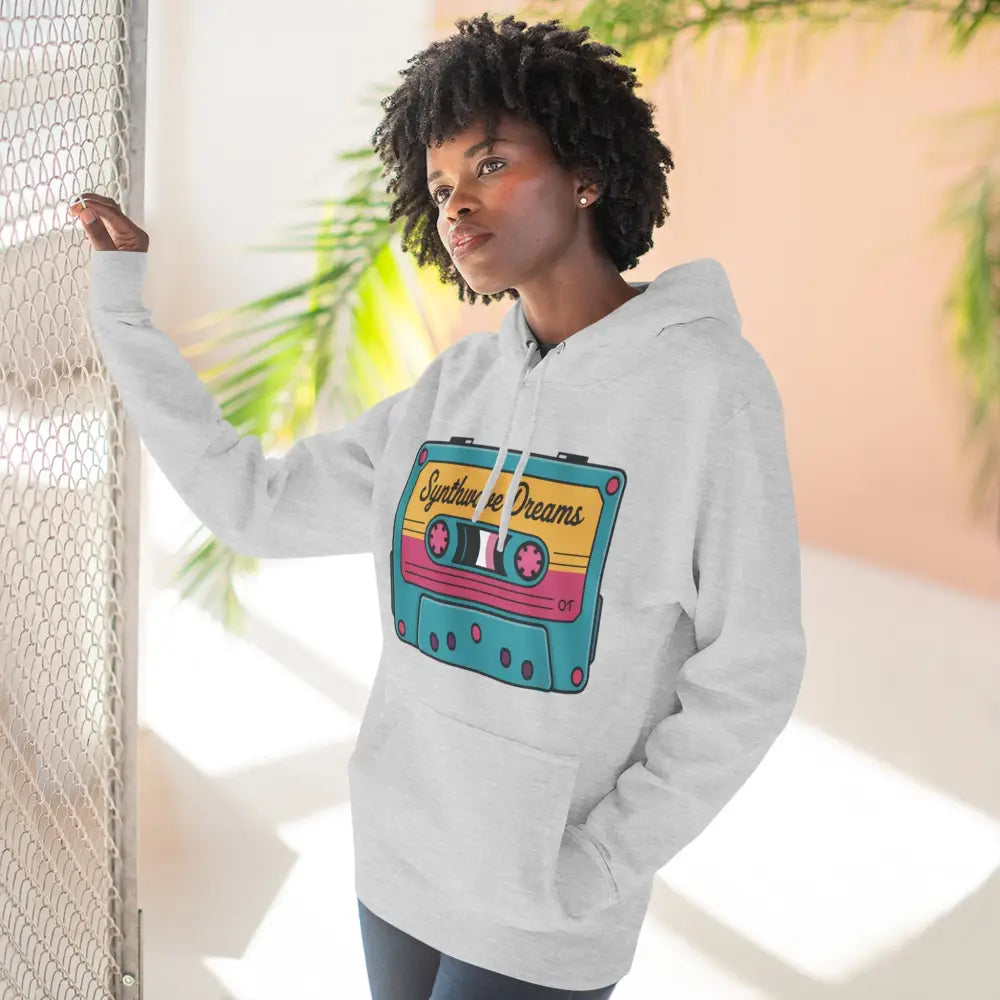 Retro Synthwave Unisex Hoodie Vintage Music 80s Inspired Fleece Sweatshirt Casual Streetwear Cozy Gift for Lovers